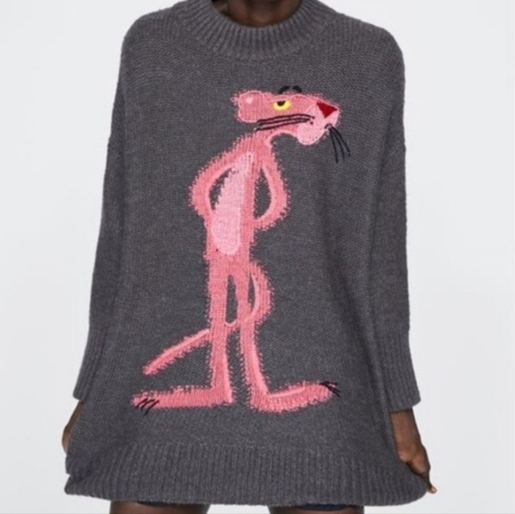 Zara | Sweaters | Zara Pink Panther Sweater | Poshmark